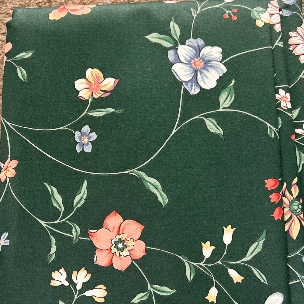 Waverly Schumacher Green Floral Enchanted Garden Gosheen Fabric 5 Yard 48”wide